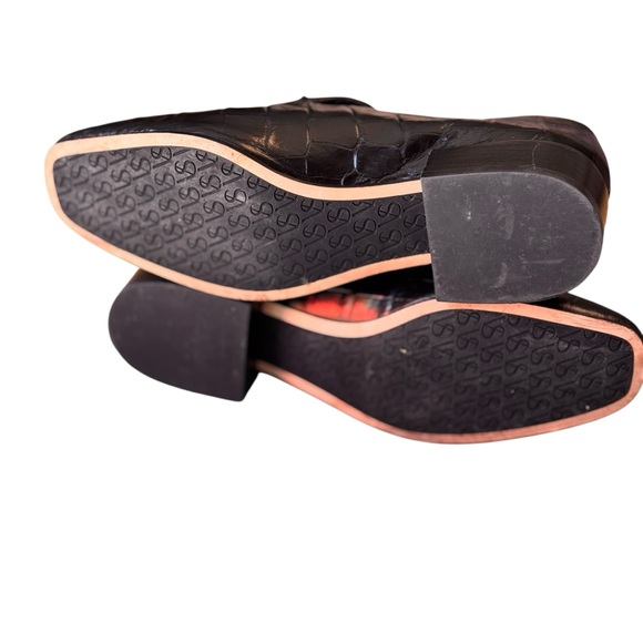 Via Spiga Black Croc Embossed Leather Loafers – Women US 6.5 / EU 36.5 / UK 3.5 - Picture 11 of 11